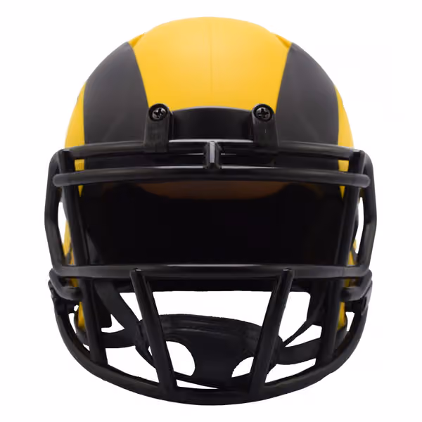Los Angeles Rams Rave Alternate NFL Speed Mini Helmet Yellow view 3