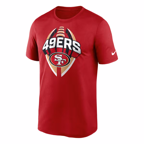 San Francisco 49ers 2025 Icon Nike Legend NFL T-Shirt Red view 1
