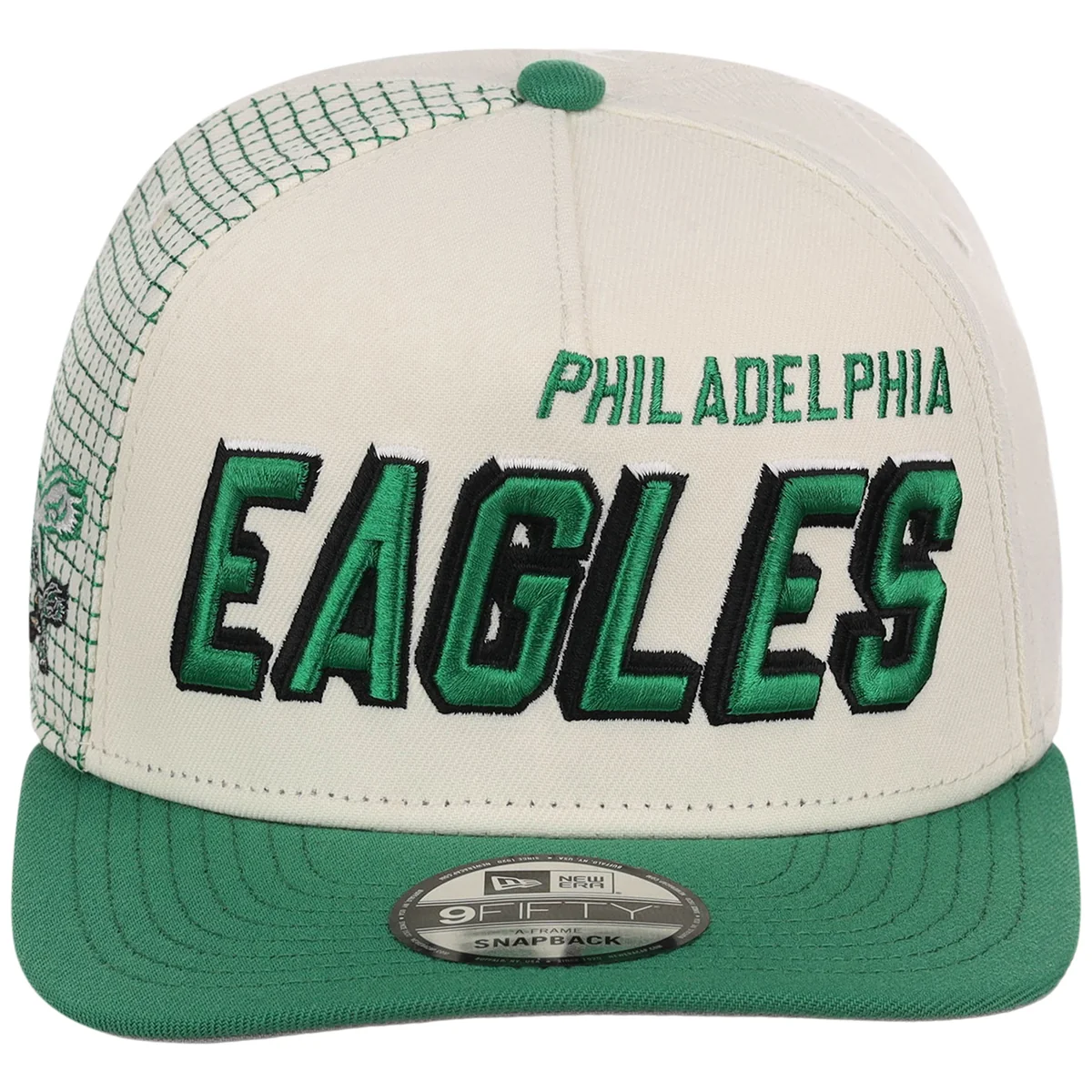 Philadelphia Eagles NFL Gridlock New Era 9FIFTY A-Frame detail view