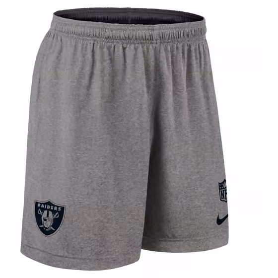 Las Vegas Raiders 2025 NFL Sideline Reversible Mesh Nike Dri-FIT Shorts Black view 4