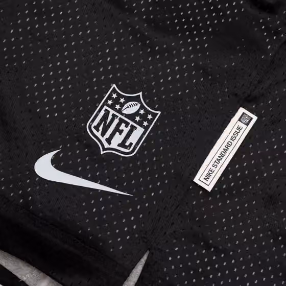 Las Vegas Raiders 2025 NFL Sideline Reversible Mesh Nike Dri-FIT Shorts Black view 6