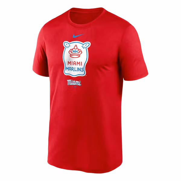 Miami Marlins City Connect Nike Legend MLB T-Shirt Red view 1
