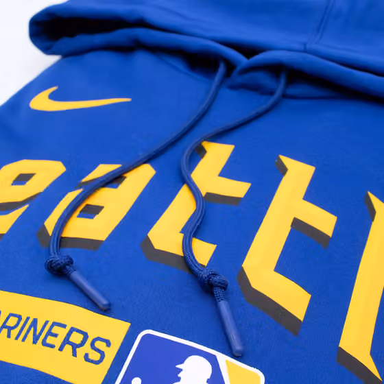 Seattle Mariners City Connect 2026 MLB Authentic Therma Hoodie Blue view 3