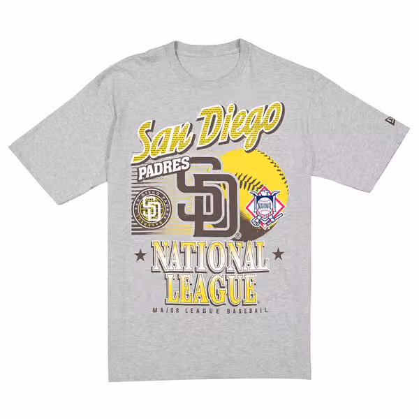 San Diego Padres Sport Classics Oversized MLB T-Shirt Gray view 1