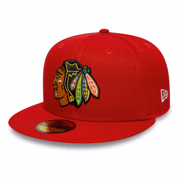Chicago Blackhawks Basic Logo 59FIFTY Fitted NHL Cap Red product photo