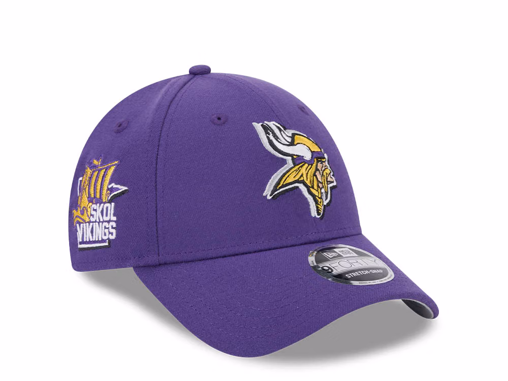 New Era Minnesota Vikings NFL24 Draft 9Forty Stretch Snapback Hat front