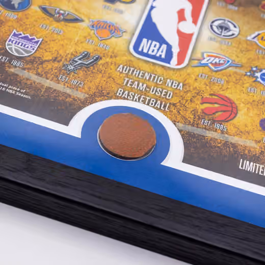 Highland Mint NBA Logos & Team-Used Basketball Frame view 3