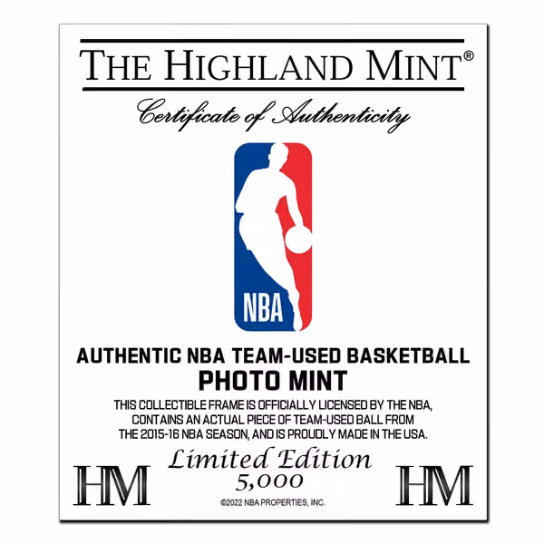 Highland Mint NBA Logos & Team-Used Basketball Frame view 2