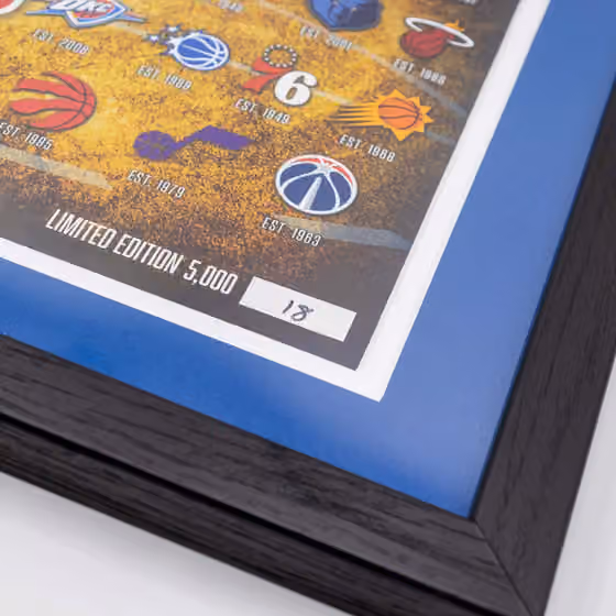 Highland Mint NBA Logos & Team-Used Basketball Frame view 4