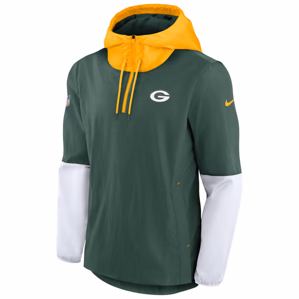 Green Bay Packers Lightweight 2021 NFL Sideline Nike Player Jacket view 1