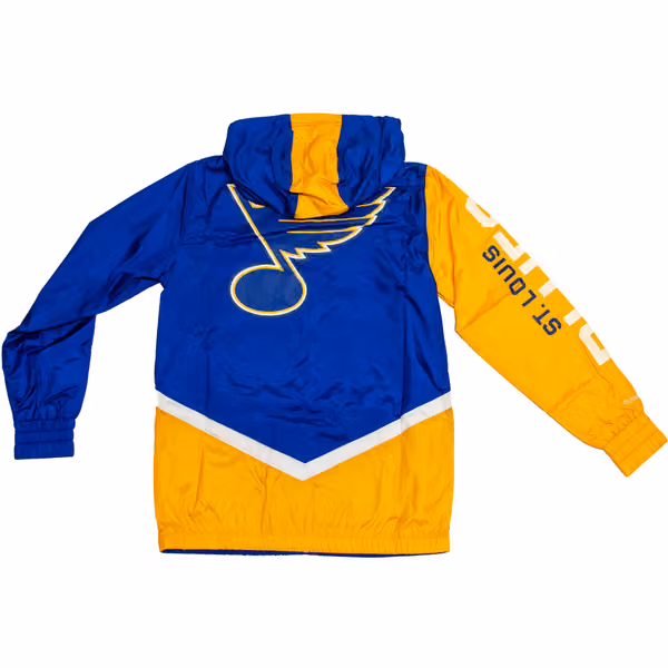 St. Louis Blues Undeniable Mitchell & Ness NHL Windbreaker Jacket view 2
