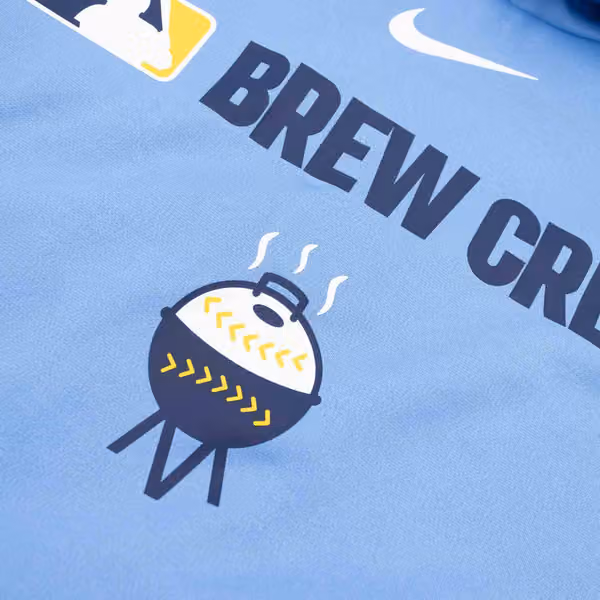 Milwaukee Brewers 2025 City Connect MLB Authentic Therma Hoodie Blue view 3
