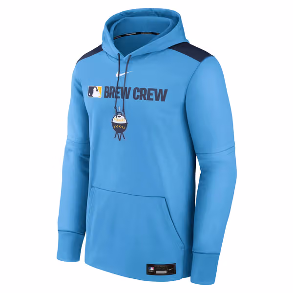 Milwaukee Brewers 2025 City Connect MLB Authentic Therma Hoodie Blue view 1