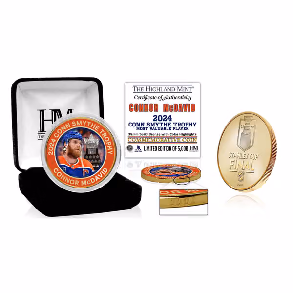 Connor McDavid 2024 Conn Smythe Trophy MVP Bronze Commemorative Coin view 1