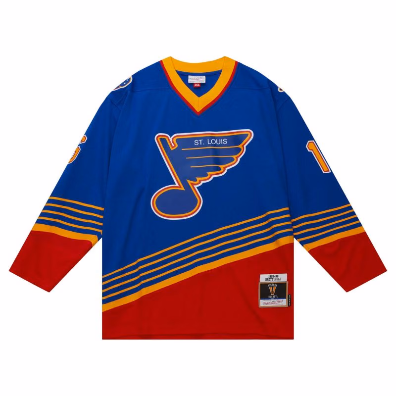 Brett Hull #16 St. Louis Blues 1995-96 Mitchell & Ness NHL Jersey view 2