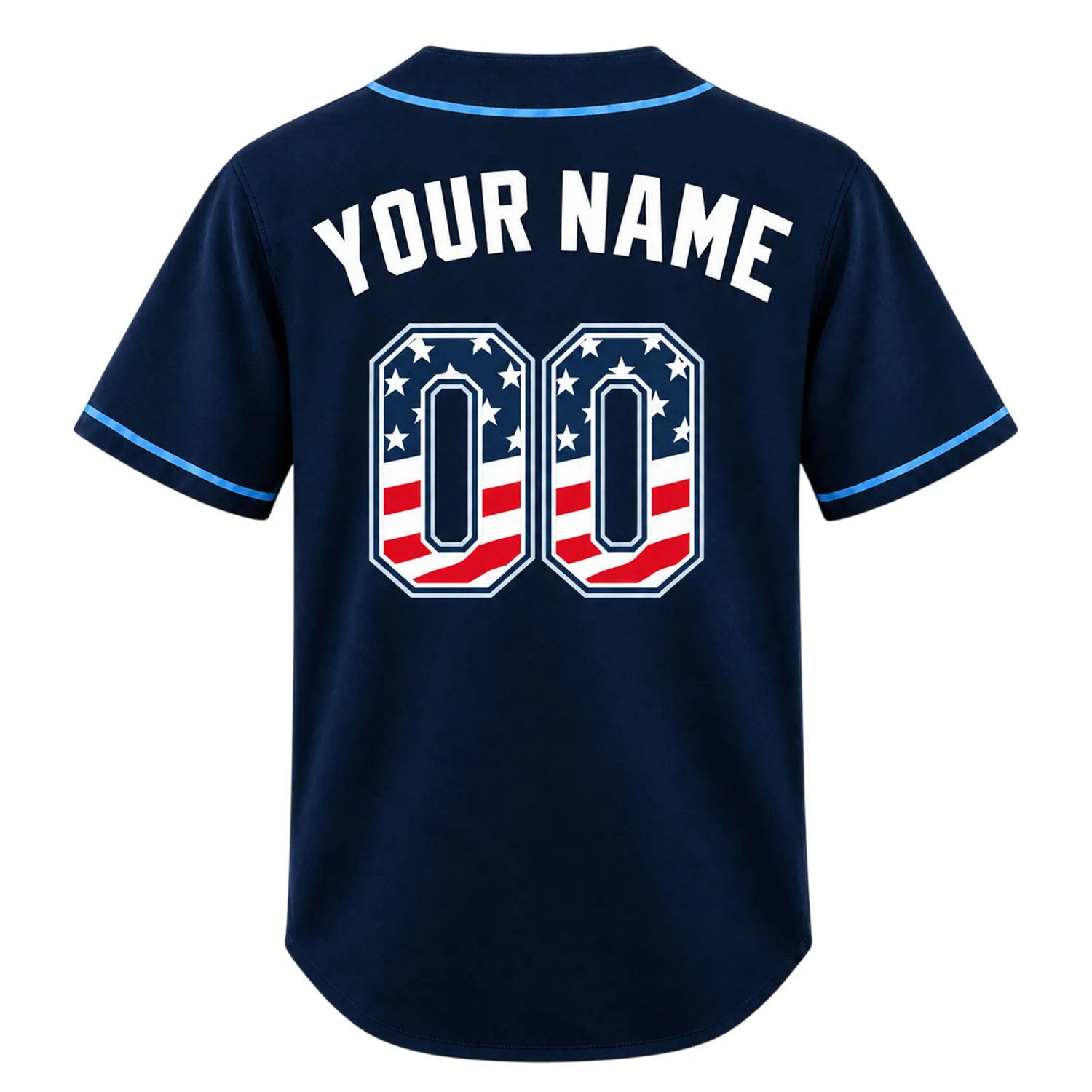 Custom Tampa Bay Rays Home Jersey Navy Bold Style