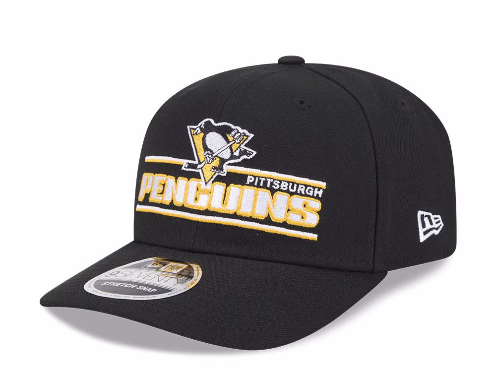New Era Pittsburgh Penguins Stated Edition 9Seventy Stretch Snapback Hat front