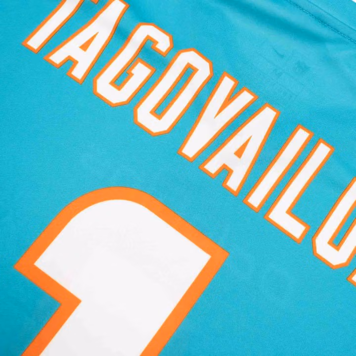 Tua Tagovailoa #1 Miami Dolphins Nike Legend NFL Jersey Aqua view 4