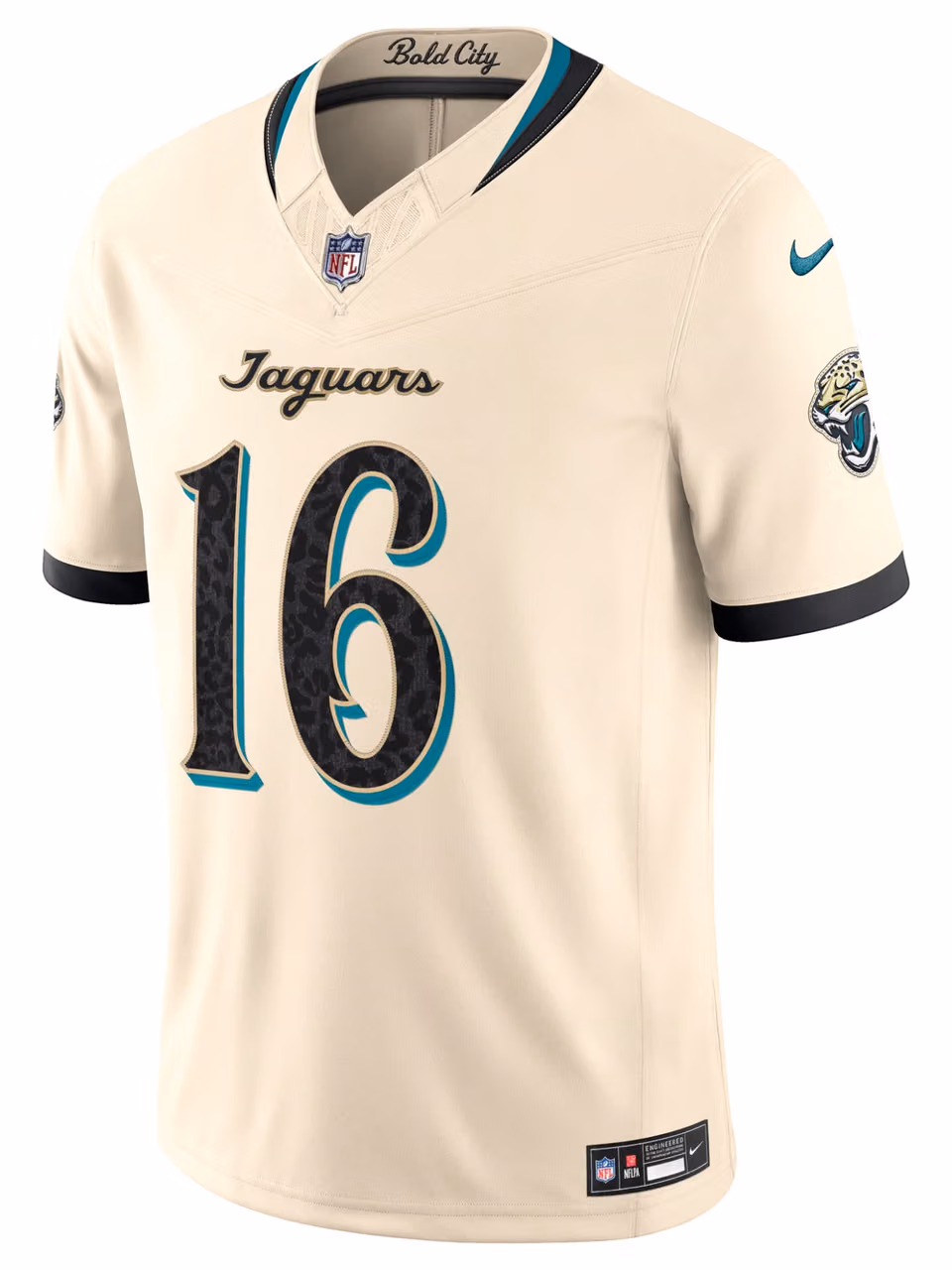 Trevor Lawrence #16 Jacksonville Jaguars 2026 Rivalries Stitched Limited NFL Jersey Natural view 2