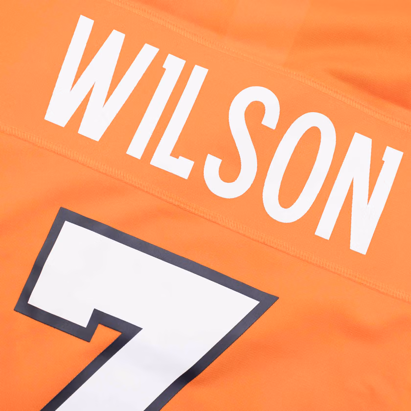 Russell Wilson #3 Denver Broncos Nike Game NFL Football Jersey Orange view 4