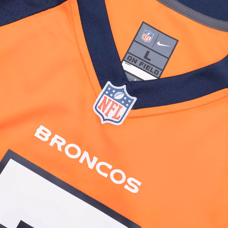 Russell Wilson #3 Denver Broncos Nike Game NFL Football Jersey Orange view 5
