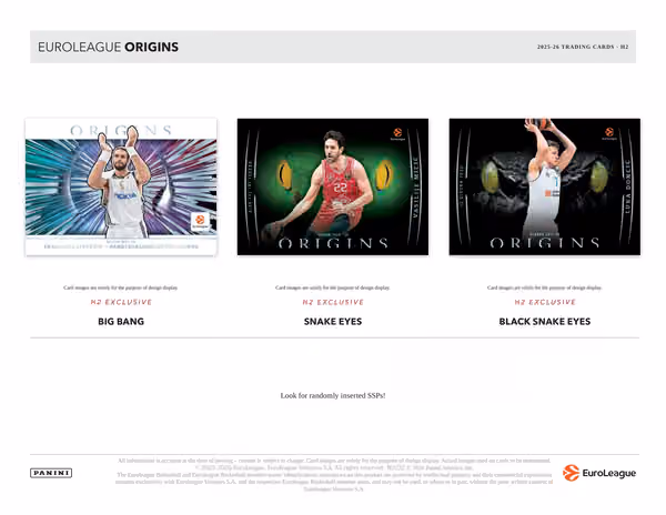 2025/26 Panini Origins EuroLeague Basketball H2 Box view 4