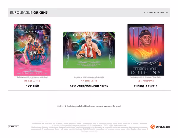 2025/26 Panini Origins EuroLeague Basketball H2 Box view 2