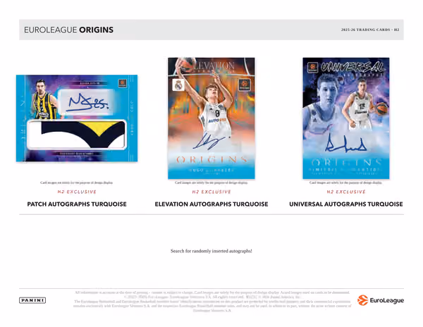 2025/26 Panini Origins EuroLeague Basketball H2 Box view 3