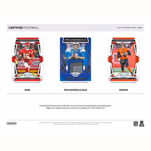 2025 Panini Certified Football NFL Hobby Pack view 3