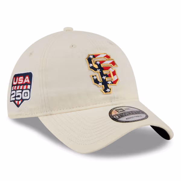 San Francisco Giants 4th of July USA 250 9TWENTY Adjustable Cap Cream product photo