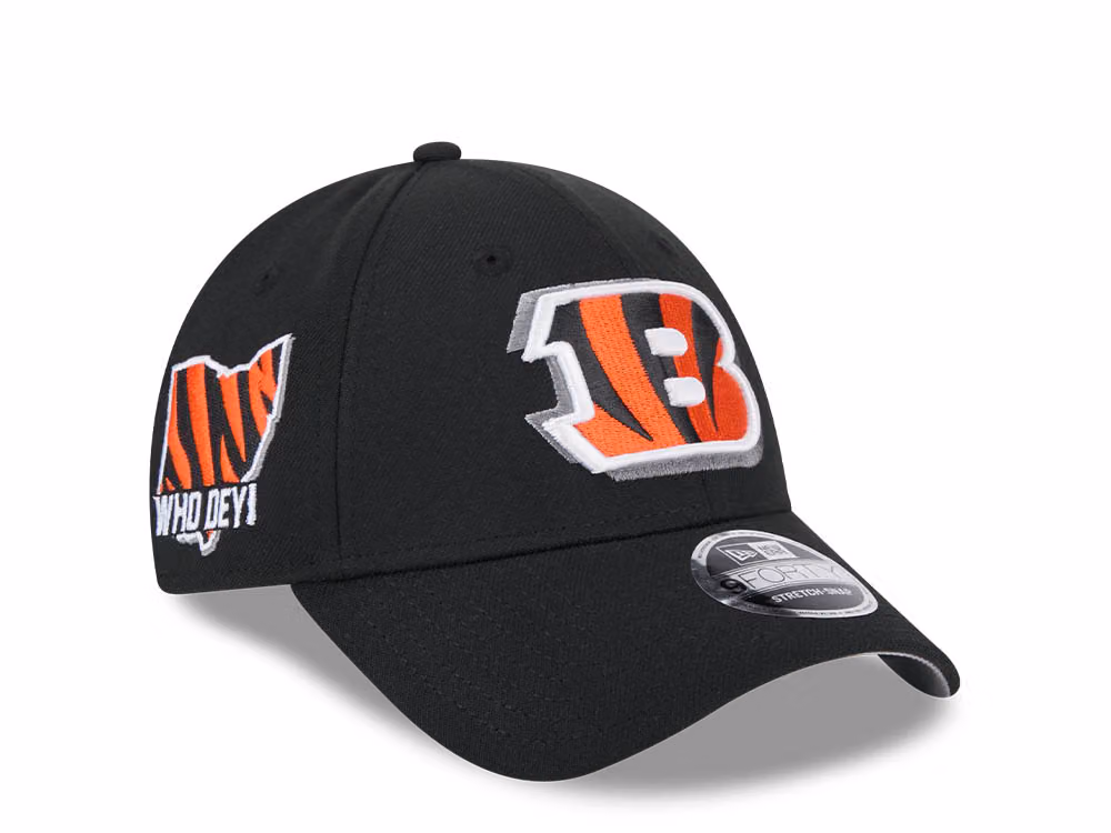 New Era Cincinnati Bengals NFL24 Draft 9Forty Stretch Snapback Hat front