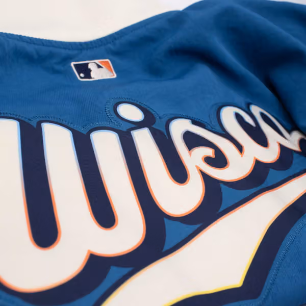 Milwaukee Brewers City Connect 2026 MLB Authentic Dugout Bomber Jacket Blue view 5