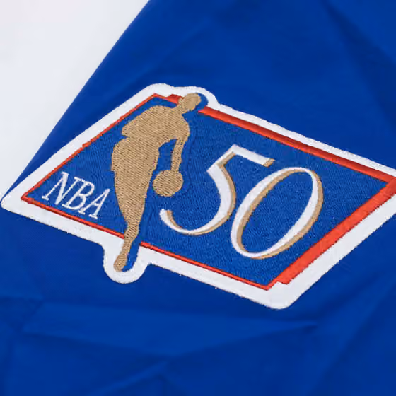 Golden State Warriors 1996-97 Authentic Warm Up NBA Jacket Blue view 5