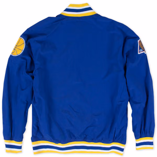 Golden State Warriors 1996-97 Authentic Warm Up NBA Jacket Blue view 2