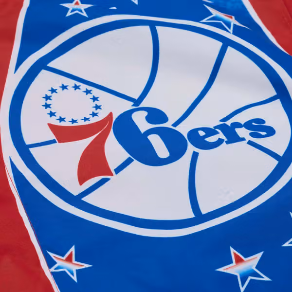 Philadelphia 76ers 1993-94 Authentic Warm Up NBA Jacket Red view 4
