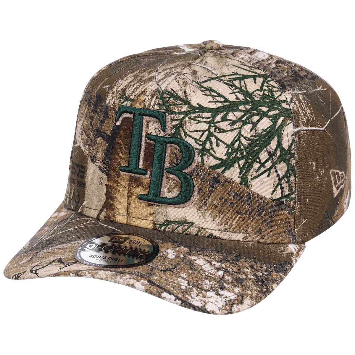 Tampa Bay Rays MLB Realtree FASHION CORE New Era 9FORTY A-Frame detail view
