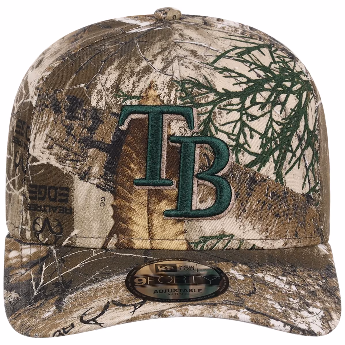 Tampa Bay Rays MLB Realtree FASHION CORE New Era 9FORTY A-Frame detail view