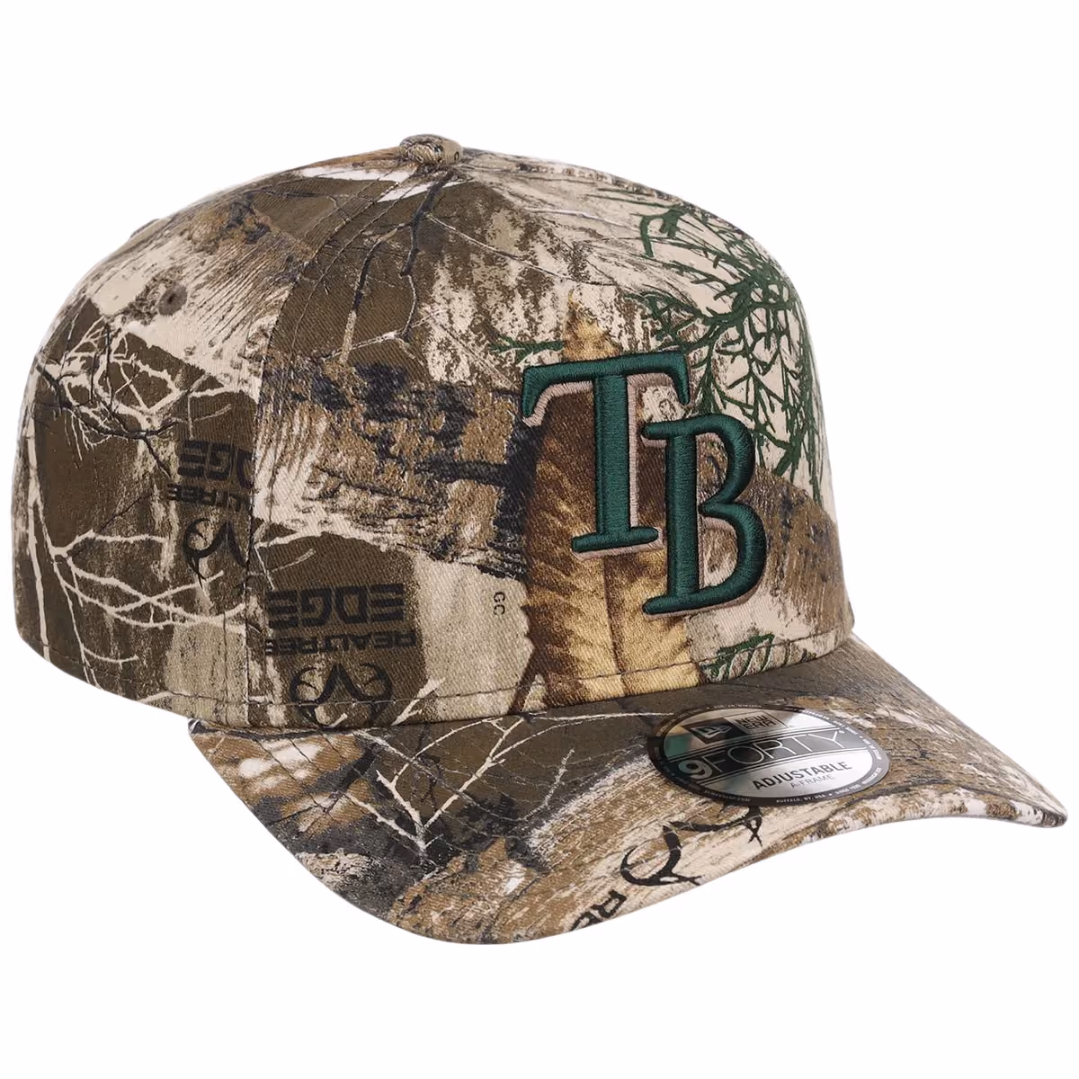 Tampa Bay Rays MLB Realtree FASHION CORE New Era 9FORTY A-Frame front view