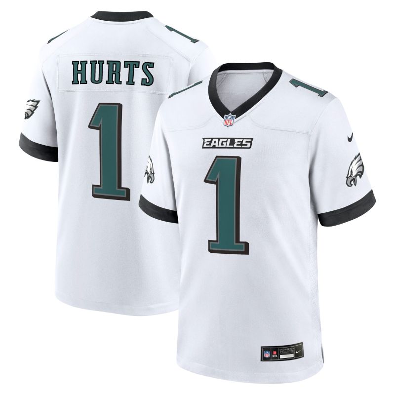 Jalen Hurts #1 Philadelphia Eagles 2026 Game NFL Jersey White view 1
