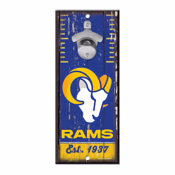 Los Angeles Rams NFL Bottle Opener Sign view 1