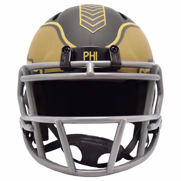 Philadelphia Eagles 2025 Salute to Service NFL Speed Mini Helmet view 2