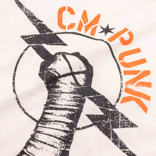 CM Punk WWE Superstar T-Shirt Cream view 3