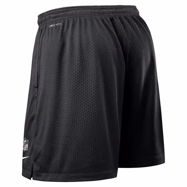New York Jets 2025 NFL Sideline Reversible Mesh Nike Dri-FIT Shorts Black view 3