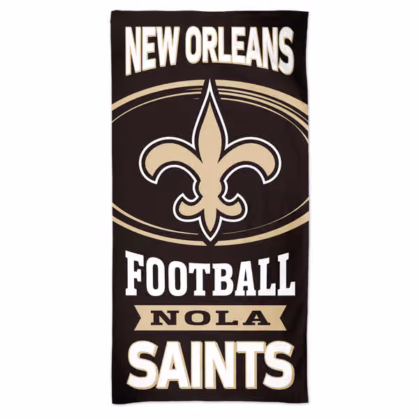 New Orleans Saints Slogan WinCraft NFL Beach Towel view 1