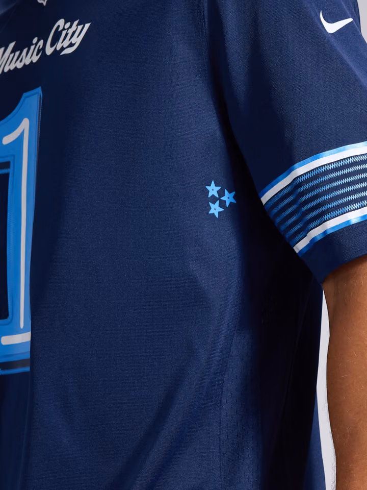 Cam Ward #1 Tennessee Titans 2026 Rivalries Game NFL Jersey Navy view 5