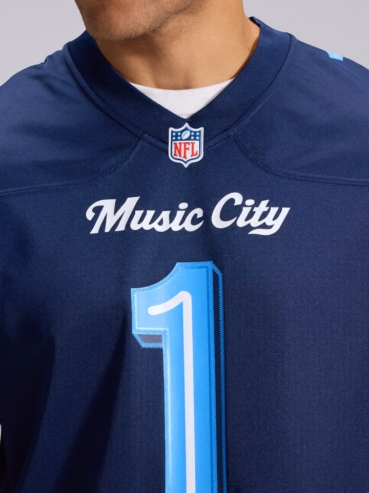 Cam Ward #1 Tennessee Titans 2026 Rivalries Game NFL Jersey Navy view 4