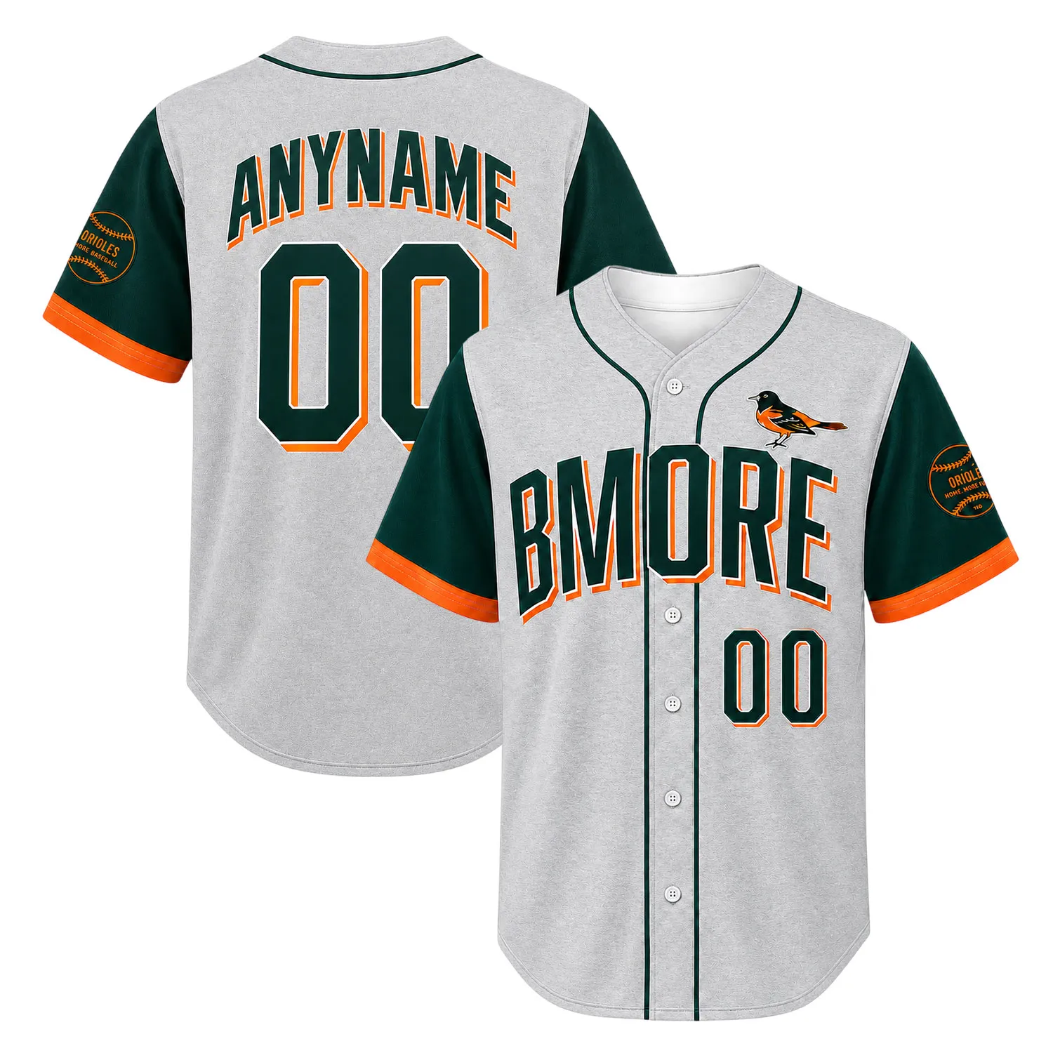 Orioles custom baseball jerseys Team Vibrant Style