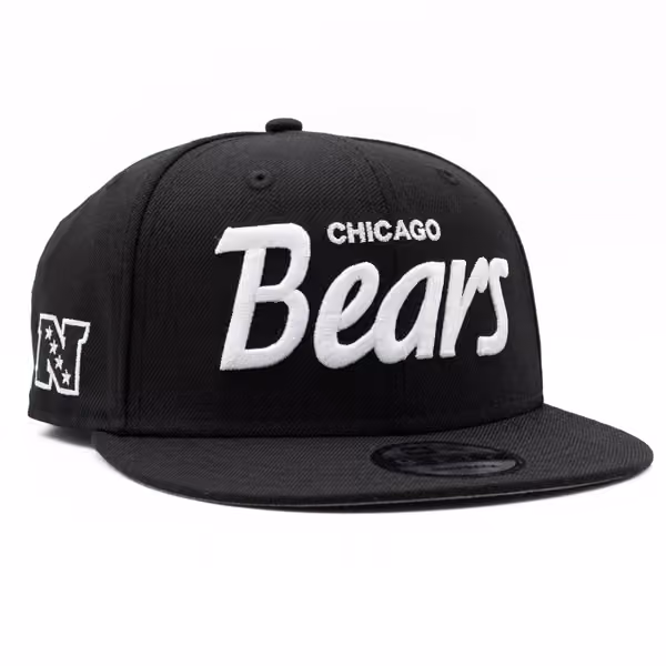 Chicago Bears Script New Era 9FIFTY NFL Snapback Cap Black product photo