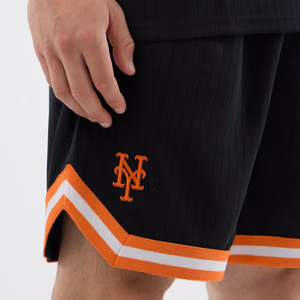 New York Mets Team Arch Oversized MLB Shorts Black view 3