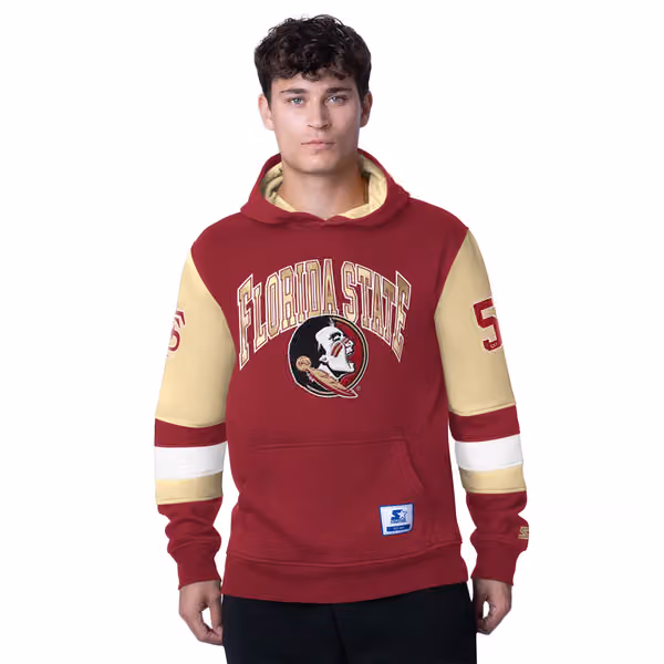Florida State Seminoles Starter End Zone NCAA Hoodie Red view 1